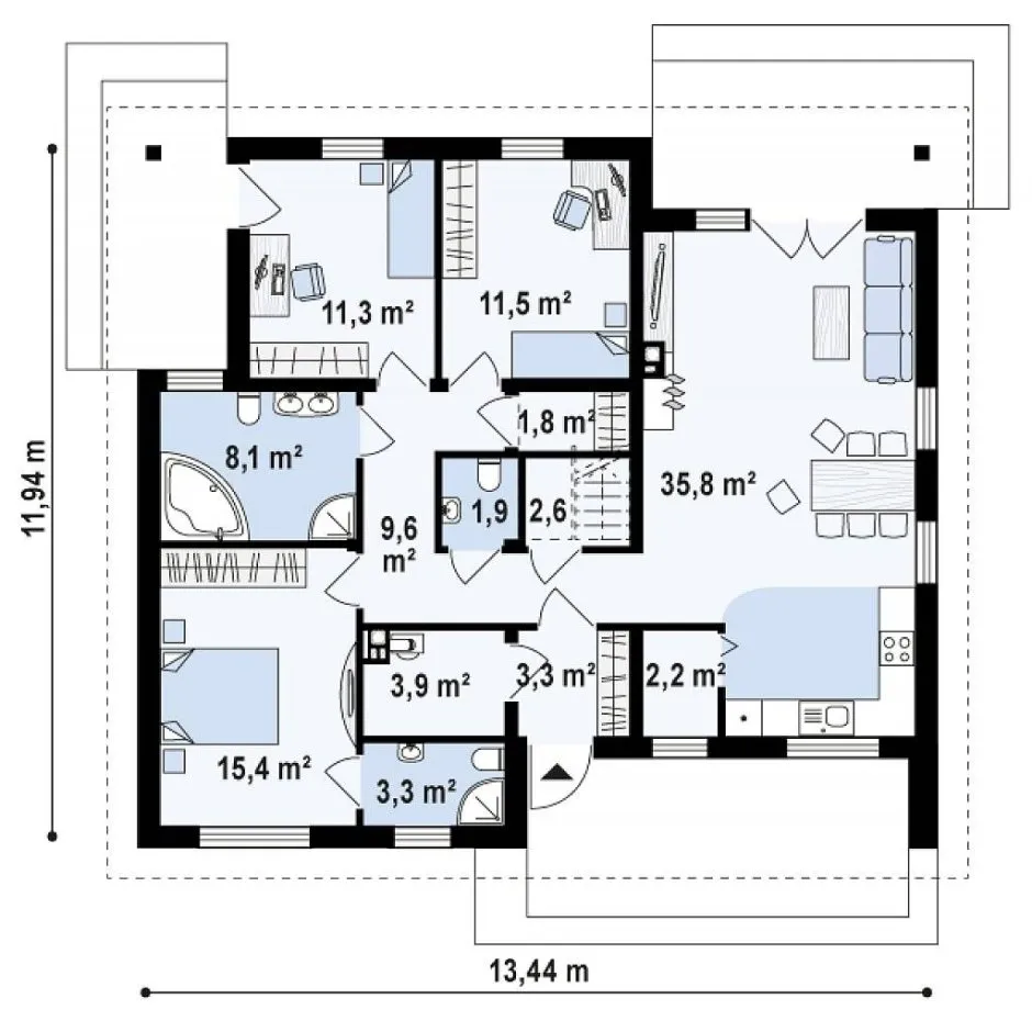 Планировки финских одноэтажных домов до 100 кв.м
