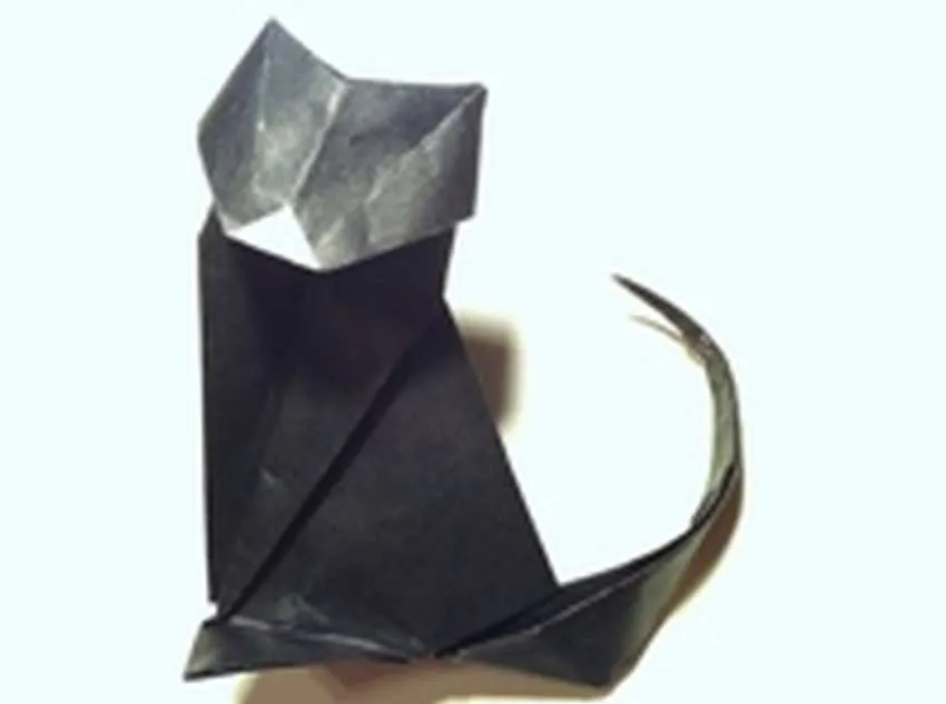 оригами кошка поэтапно