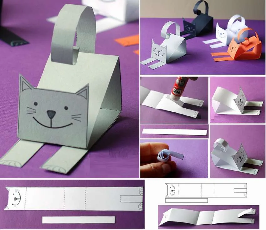 кот оригами