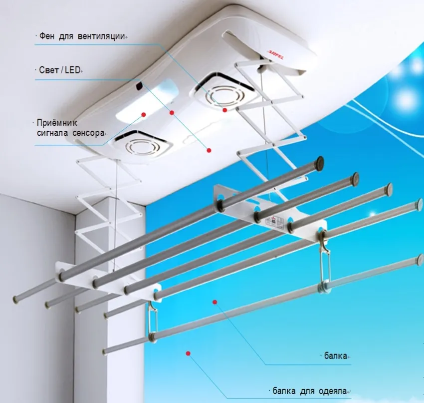 Для установки электрической сушилки на балконе понадобится розетка или удлинитель