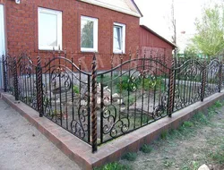 Кованый забор для частного дома КЗ-039