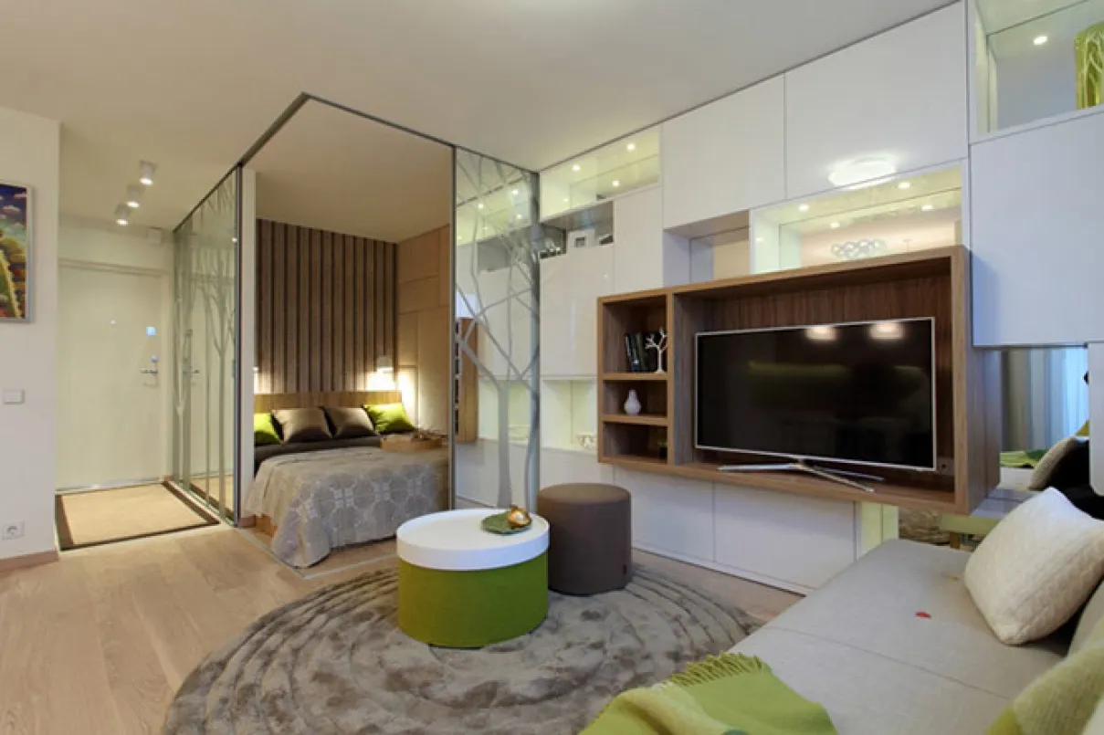 Стиль минимализм в дизайне однокомнатной квартиры