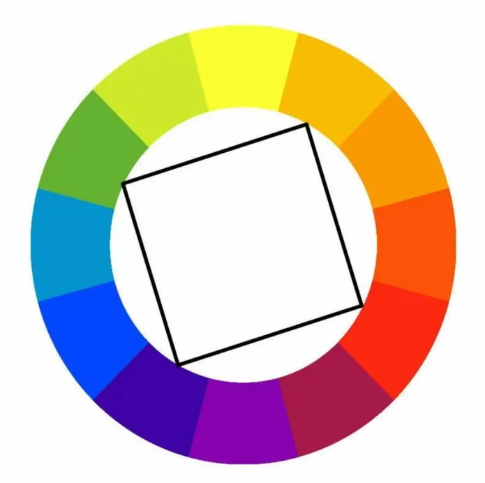 квадратная схема сочетания цветов
