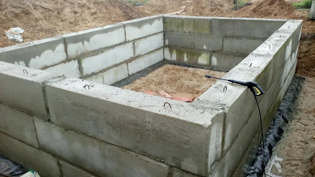 Фундамент из блоков фбс для бани